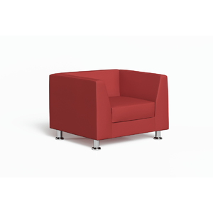 Кресло для отдыха Chairman ДЕРБИ Экокожа Euroline 960 (Красный) 970х770х670