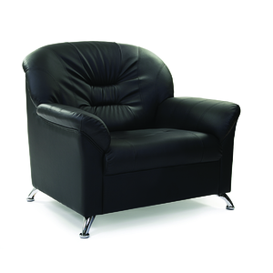 Кресло для отдыха Chairman ПАРМ Экокожа Euroline 9100 (Черный) 950х900х910
