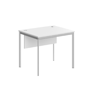 Офисная мебель Имаго-С Стол прямой с фронтальной панелью СП-1SD Белый/Алюминий 900х720х755