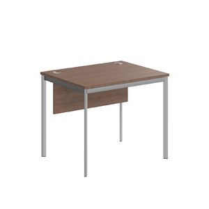 Офисная мебель Имаго-С Стол прямой с фронтальной панелью СП-1SD Ясень Шимо/Алюминий 900х720х755