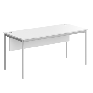 Офисная мебель Имаго-С Стол прямой с фронтальной панелью СП-4SD Белый/Алюминий 1600х720х755