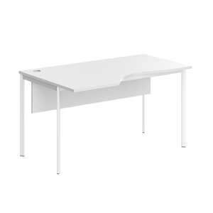 Офисная мебель Имаго-С Стол эргономичный левый с фронтальной панелью СА-2SD(L) Белый/Белый 1400х900х755