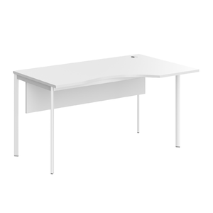 Офисная мебель Имаго-С Стол эргономичный правый с фронтальной панелью СА-2SD(R) Белый/Белый 1400х900х755