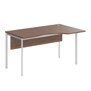 Офисная мебель Имаго-С Стол эргономичный правый с фронтальной панелью СА-2SD(R) Ясень Шимо/Белый 1400х900х755