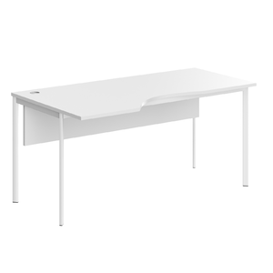 Офисная мебель Имаго-С Стол эргономичный левый с фронтальной панелью СА-1SD(L) Белый/Белый 1600х900х755