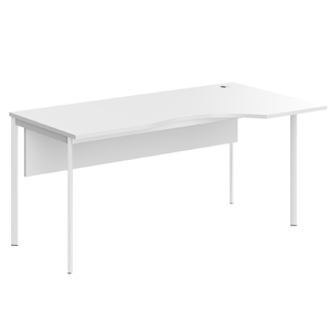 Офисная мебель Имаго-С Стол эргономичный правый с фронтальной панелью СА-1SD(R) Белый/Белый 1600х900х755
