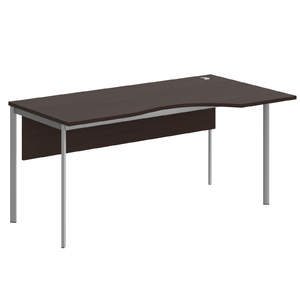Офисная мебель Имаго-С Стол эргономичный правый с фронтальной панелью СА-1SD(R) Венге Магия/Алюминий 1600х900х755