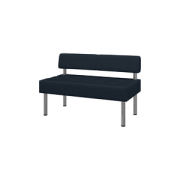Модуль двухместный БИЗНЕС Bu2 Экокожа Ecotex 3001 (черная) 1220х620х770