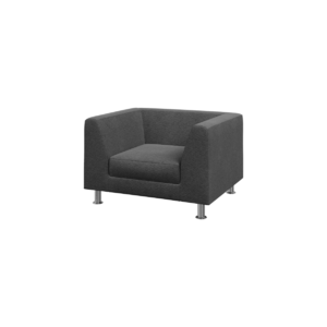 Кресло мягкое Эволюшн EVO1-2 Экокожа Ecotex 3001 (черная) 930х730х620
