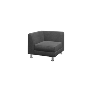 Модуль угловой Эволюшн EVO-C Экокожа Ecotex 3001 (черная) 730х730х620