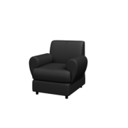 Кресло мягкое МАТРИКС M1-2 Экокожа Ecotex 3001 (черная) 870х800х855