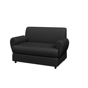 Диван двухместный МАТРИКС M2-2 Экокожа Ecotex 3001 (черная) 1420х800х855