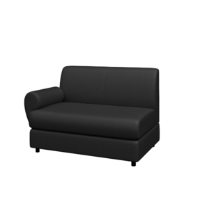 Модуль двухместный правый МАТРИКС M2R-1 Экокожа Ecotex 3001 (черная) 1280х800х855
