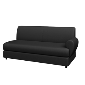 Модуль трехместный левый МАТРИКС M3L-1 Экокожа Ecotex 3001 (черная) 1860х800х855
