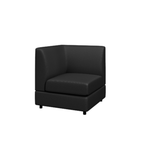Модуль угловой МАТРИКС MC Экокожа Ecotex 3001 (черная) 800х800х855