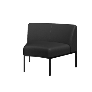 Модуль радиусный внутренний АСТРО A45 Экокожа Ecotex 3001 (черная) 990х750х740