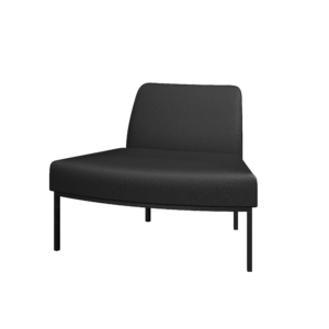 Модуль радиусный внешний АСТРО A45V Экокожа Ecotex 3001 (черная) 990х750х740