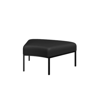 Пуф радиусный АСТРО A45-p Экокожа Ecotex 3001 (черная) 990х750х420