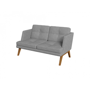 Модуль двухместный Беверли Bev2-2 Ткань рогожка Kiton 06 (серая) 1400х850х850