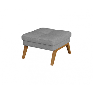 Пуф Беверли Bev1B Ткань рогожка Kiton 06 (серая) 720х720х450