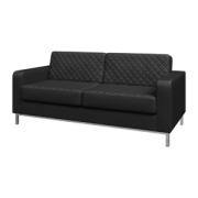 Диван трехместный БЕНТЛИ Ben3M Экокожа Ecotex 3001 (черная) 1920х840х825