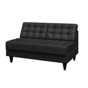 Модуль двухместный КОСМО Kos2 Экокожа Ecotex 3001 (черная) 1300х870х820