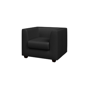 Кресло мягкое НАПОЛЕОН Nap1 Экокожа Ecotex 3001 (черная) 1000х840х740