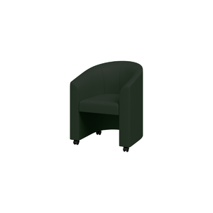 Кресло мягкое ЧАИРМИКС CHAIR1 Экокожа Ecotex 3001 (черная) 700х700х890