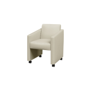 Кресло мягкое БЭЛЛА Bella Экокожа Ecotex 3025 (кремовая) 630х630х850