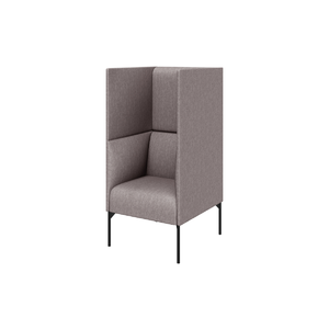Кресло мягкое высокое БРИДЖ Brd1H-2 Рогожка Sweet grey серый 650х710х1350