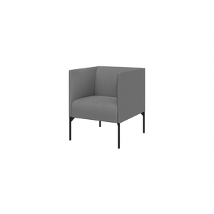 Кресло мягкое БРИДЖ Brd1-2 Рогожка Sweet grey серый 650х710х810