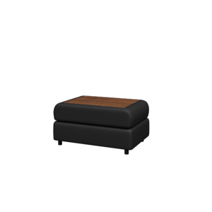Журнальный стол МАТРИКС MT-1 Экокожа Ecotex 3001 (черная) 620х880х415