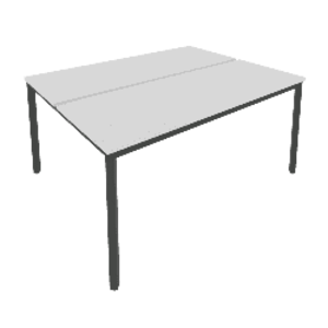 Офисная мебель Slim system Рабочая станция на металлокаркасе С.СП-6.2 Серый/Антрацит 1580x1235x750