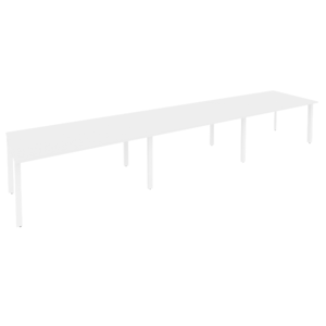 Офисная мебель Onix Стол переговорный (3 столешницы) O.MP-PRG-3.4 Белый бриллиант/Белый 4740x980x750