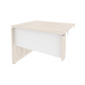 Офисная мебель Onix Стол-приставка левый к опорным элементам O.SPR-1.8 (L) Денвер светлый/Белый бриллиант 980x800x750