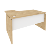 Офисная мебель Onix Стол эргономичный правый O.SA-3 (R) Тиквуд светлый/Белый бриллиант 1380x1180x750 (800/460)