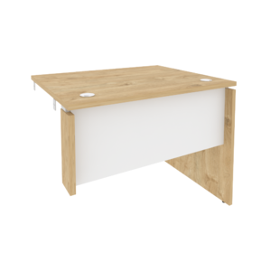 Офисная мебель Onix Стол-приставка правый к опорным элементам O.SPR-1.8 (R) Тиквуд светлый/Белый бриллиант 980x800x750