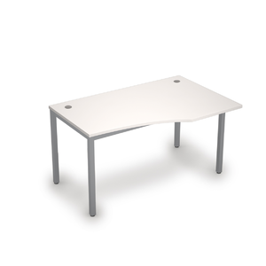 Офисная мебель Avance Стол криволинейный правый без экрана (сечение 40х40) 6М.023 Белый/Алюминий матовый 1400х900х750
