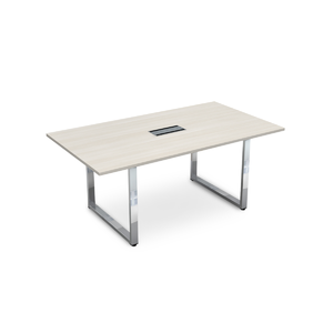 Кабинет руководителя Gloss line Стол переговорный НСП-О.938 Ivory/Металл глянец 1800x1000x750