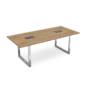 Кабинет руководителя Gloss line Стол переговорный НСП-О.939 Teakwood/Металл глянец 2200x1000x750