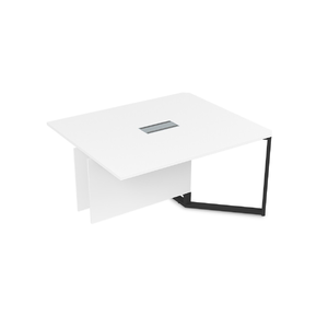 Офисная мебель Summit Стол-квадрат бенч, конечный модуль 16СКК.122 Белый премиум/Черный 1200х1200х750