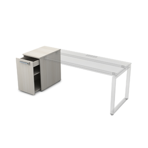 Офисная мебель Глосс (Gloss) Тумба с выкатной секцией 9Т.028 Слоновая кость 450х900х750