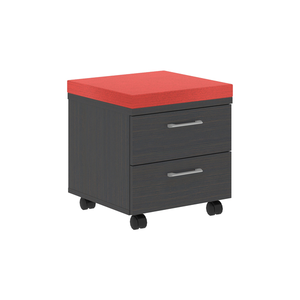 Офисная мебель Xten Тумба мобильная (подушка красная) XMC-2D.1A Дуб Юкон 465x465x520