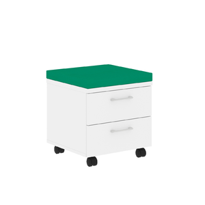 Офисная мебель Xten Тумба мобильная (подушка зеленая) XMC-2D.1A Белый 465x465x520