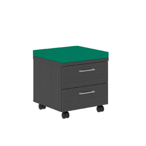 Офисная мебель Xten Тумба мобильная (подушка зеленая) XMC-2D.1A Дуб Юкон 465x465x520