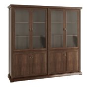 Кабинет руководителя Ministry Шкаф для бумаг 4 створки MNS295S0904 Дуб шоколад 2200x550x2120