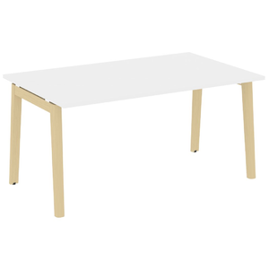 Офисная мебель Onix Wood Стол переговорный (1 столешница) OW.PRG-1.4 Белый бриллиант/Дуб светлый 1580х980х750