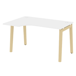 Офисная мебель Onix Wood Стол эргономичный левый OW.SA-2 (L) Белый бриллиант/Дуб светлый 1380х980х750