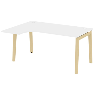 Офисная мебель Onix Wood Стол эргономичный левый OW.SA-4 (L) Белый бриллиант/Дуб светлый 1580х1180х750