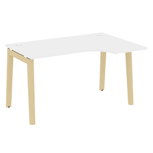 Офисная мебель Onix Wood Стол эргономичный правый OW.SA-2 (R) Белый бриллиант/Дуб светлый 1380х980х750